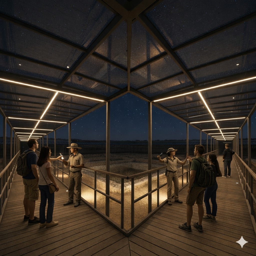 Visita guidata notturna lungo il percorso archeologico