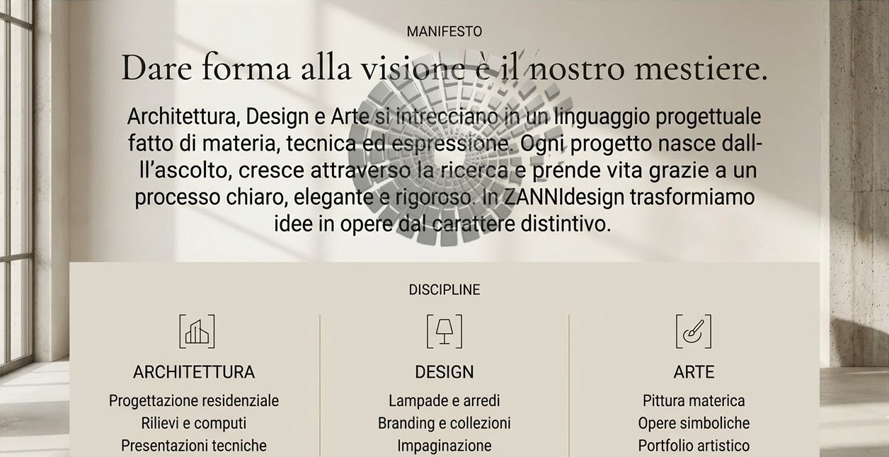 Manifesto ZANNIDESIGN